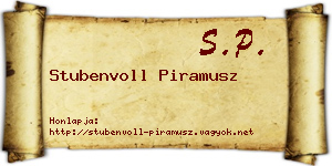 Stubenvoll Piramusz névjegykártya
